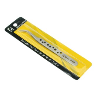 JIAFA JF-602 High-strength Curved Tip Tweezers(Silver)