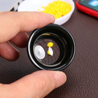 5pcs Eyepiece Magnifier Glass Lens Eyepiece Type Repair Magnifier, Times: 15X