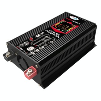 Tang III Generation 12V to 220V 6000W Modified Square Wave Car Power Inverter with LCD Display & Dual USB(Black)