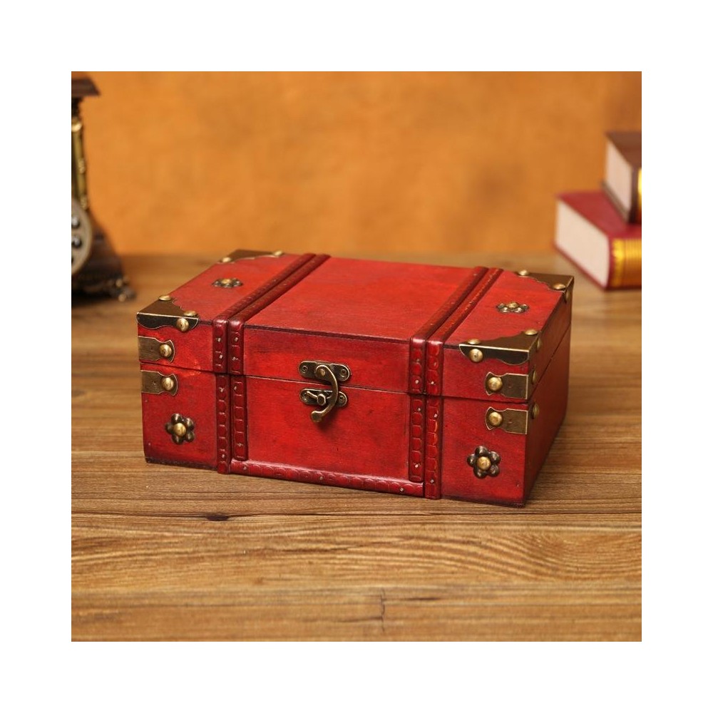 Antique Distressed Cosmetic Storage Box Dressing Table Props For Shooting Scenes，Specification： 6281-01