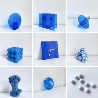 Blue Ball Rubik Cube Studio Background Ornament Photo Props