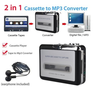 Ezcap 218 USB USB Cassette Capture Tape to MP3 Converter Cassette Recorder Player