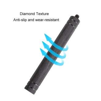 Diamond Texture  Aluminum Alloy Extension Rod Tube(Black)