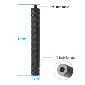 Diamond Texture  Aluminum Alloy Extension Rod Tube(Black)