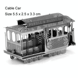 Cable Car 3D Three-dimensional Metal Car Assembly Model DIY Puzzles Toy