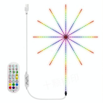 224 LED USB  Christmas Fireworks RGB Music Atmosphere Meteor Light