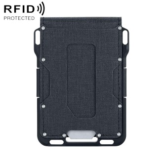 Outdoor Multi-function RFID Aluminum Alloy Ultra-thousand Black Tool Card Case (Black)