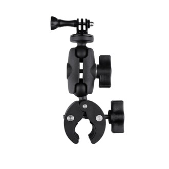 360 Rotation Adjustable Action Camera Clamp Plier Base Holder(Black)