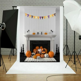 1.25x0.8m Holiday Party Photography Background Halloween Decoration Hanging Cloth, Style: WS-203