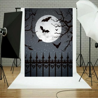 1.25x0.8m Holiday Party Photography Background Halloween Decoration Hanging Cloth, Style: WS-181