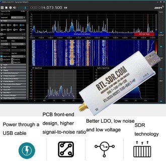 RTL-SDR V3 4.5V 8-Bit Software Defined USB Radio Receiver