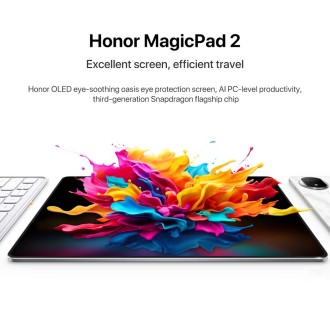 Honor MagicPad2 WiFi Tablet PC, 16GB+512GB, 12.3 inch MagicOS 8.0.1 Qualcomm Snapdragon 8s Gen 3 Octa Core(White)