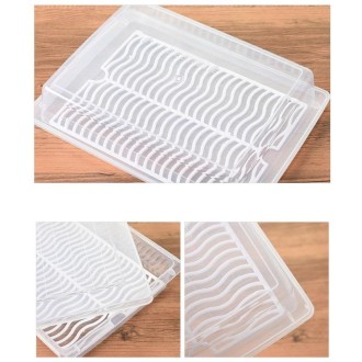 Kitchen Refrigerator Drainable Fresh-Keeping Box Food Plastic Sealed Freezer Storage Box Fish Fresh Box, Size:Large