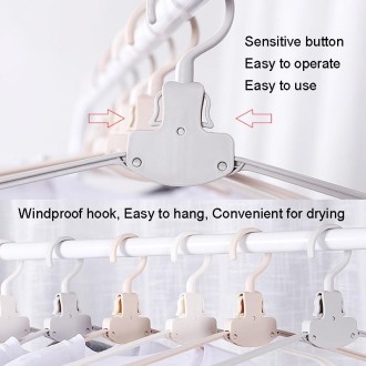 Plastic Travel Folding Hanger Portable Clothes Wide Shoulder Traceless Drying Rack(Gray)