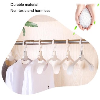 Plastic Travel Folding Hanger Portable Clothes Wide Shoulder Traceless Drying Rack(Gray)