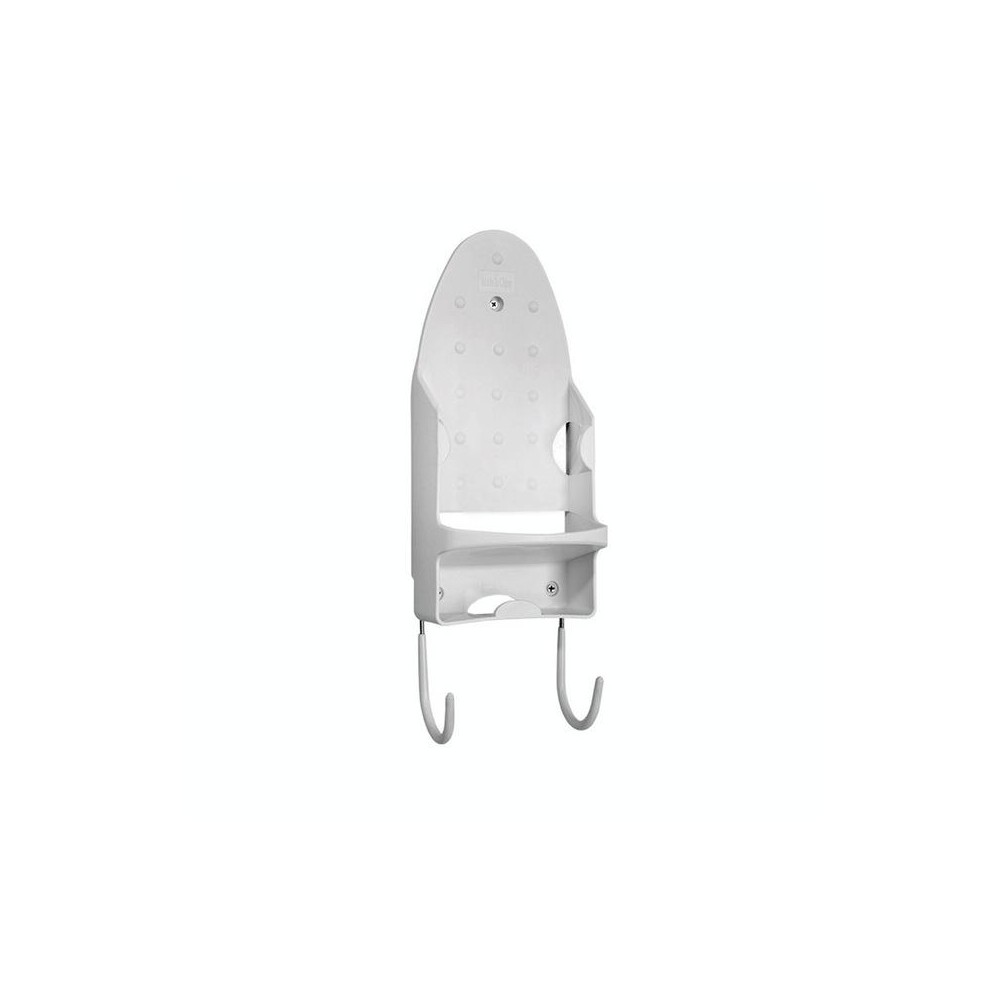 Dryer Iron Plate Wall Shelf Holder Hanger Storage Organzier(White)