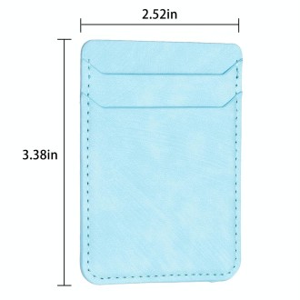 BFK13 Frosted Card Bag Mobile Phone Back Sticker(Blue)