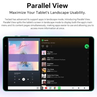 Teclast P85T Tablet PC 8 inch WiFi6, 4GB+64GB,  Android 14 Allwinner A523 Octa Core(Mint Green)