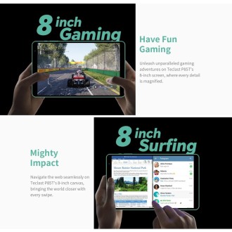 Teclast P85T Tablet PC 8 inch WiFi6, 4GB+64GB,  Android 14 Allwinner A523 Octa Core(Mint Green)