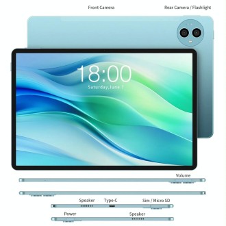 Teclast P50 Tablet PC 11 inch, 6GB+128GB,  Android 14 Unisoc T606 Octa Core, 4G LTE Dual SIM(Ice Blue)