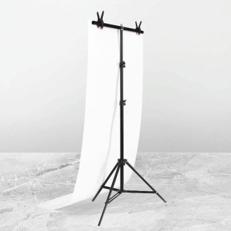 70x200cm T-Shape Photo Studio Background Support Stand Backdrop Crossbar Bracket Kit with Clips, No Backdrop