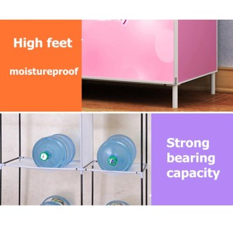 Non-woven Fabric Frame Reinforcement Wardrobe DIY Assembly Storage Organizer Detachable Clothing Furniture Shelf(Heart)