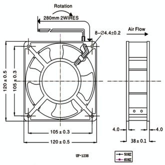 2123HSL 220V Brushless Cooling Fan