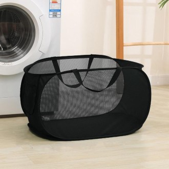 Foldable Storage Basket Household Layered Thickened Dirty Laundry Basket, Spec: Single Grid Black