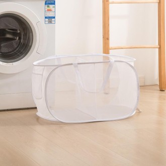 Foldable Storage Basket Household Layered Thickened Dirty Laundry Basket, Spec: 2 Grids White