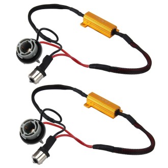 2 PCS 1156/BA15S Car Canbus Error Canceller Decoder Load Resistor LED 50W 8 Ohm No Blinking Decoder