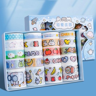 20rolls /Box Hand Journal Tape Cute Girly Cartoon Character Sticker(Lovely Manor)