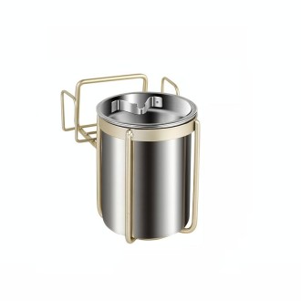 Stainless Steel Wall-mounted Ashtray Bathroom Multifunctional Ashtray Without Punching With Smoke Buckle 