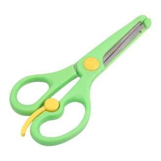 Elastic Safety Scissors Candy-Colored Knife(Green)