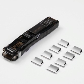 Deli Office Stationery Supplementary Clip Push Clipper, Specification: 8591A (Black)