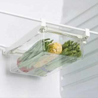 Refrigerator Storage Box Drawer Type Square Household Multifunctional Food Preservation Box, Specification: 1 Fresh Box