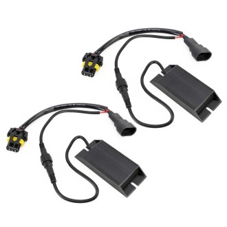 2 PCS 9006 / 9005 / 9012 DC12V 50W 6 Ohms Fog Light Split Dual Resistance Decoder