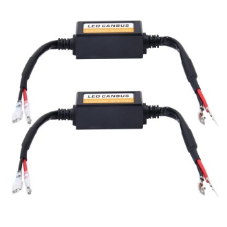 2 PCS H1/H3 Car Auto LED Headlight Canbus Warning Error-free Decoder Adapter for DC 9-16V/20W-40W