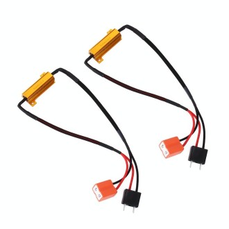 2 PCS H7 50W 6 Ohms Load Resistor Car Canbus Error Canceller Decoder Cable