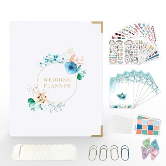 Hardcover Wedding Planner + Stickers + Clips Set Wedding Planning Materials(Lmx-001)