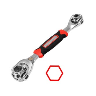 CY-0015 Multi-Function Universal Sleeve Wrench, Specification: 12-19mm 8 In 1 With Magnetic