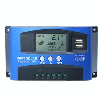 YCX-003 30-100A Solar Charging Controller with LED Screen & Dual USB Port Smart MPPT Charger, Model: 12/24/36/48/60V 40A