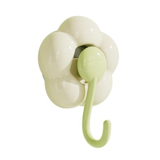 Household Suction Cup Flower Hook Bathroom Vacuum Sticky Hooks Without Punch Hole(Green)