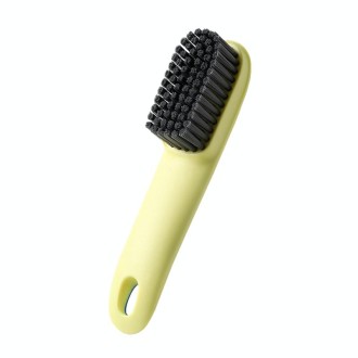 Long-Handed Soft Shoe Brush Contrasting Color Laundry Brush Does Not Hurt Shoe Home Clean Brush Shoe Washing Brush Set(Yellow)