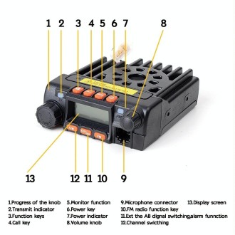 QYT KT-8900 25W Dual Band Mobile Radio Car Walkie Talkie with Display