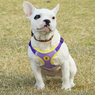 Pet Dog Harness Reflective Anti-break-off Vest-style Leash, Color: Mesh Orange(S)