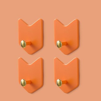 4 PCS / Set JM066 Arrow-shaped Sticky Hook Behind Door Wall Seamless Hook(Orange)