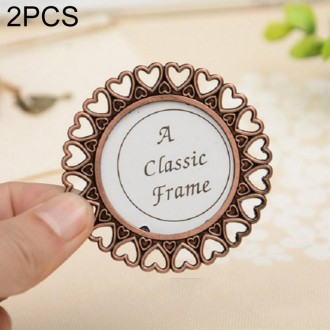 2 PCS Creative Metal Vintage Photo Frame(Love Round)