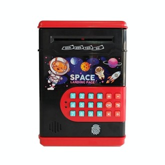 13.5 x 12.3 x 19.5cm Space Astronaut Fingerprint Savings Jar Childrens Musical Password Money Bank Toys(Black)