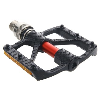 QR610 1 Pair Carbon Fiber Bicycle Quick Release Pedals(Red Axis)