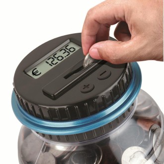 Digital Counting Money Coin Bank for Euro